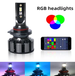 Zentico 9012 2 in 1 CSP Chip Auto LED Headlight RGB App Control Changing Colors - Picture 1 of 9