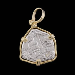 Joyería Tesoro Hundido Atocha - Colgante Moneda Plata Tres Formas - Imagen 1 de 5