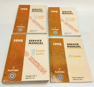 1998 Cavalier Sunfire Factory Original Second Edition Service Repair Manual Set - Bild 1 von 5