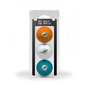 Team Golf NFL Miami Dolphins Regulation Golf Balls 3-Pack