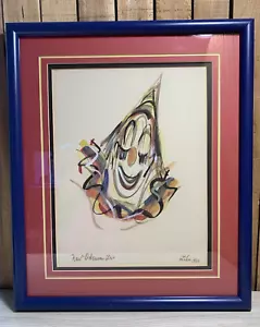 Vintage Lila Nichols New Orleans Signed Dated 1960 Clown Art Framed 16” x 19” - Picture 1 of 7