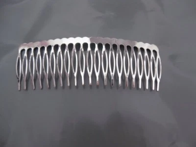 1 Pc Wire Silver Hair Comb Wedding Bridal Hair Supply Make Veil Craft 4.5 Inch  - Image 1 of 2