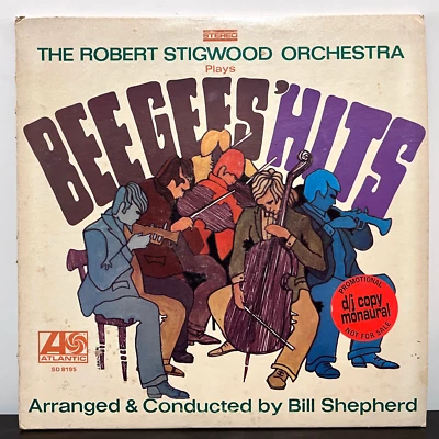STIGWOOD ORCHESTRA - Bee Gee's Hits (1968 Promo) - 12" Vinyl Record LP - VG - Image 1 of 3