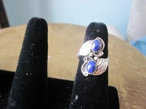 Anillo Navajo Nativo Americano Vintage Plata Esterlina Lapislázuli Talla 6.25 - Imagen 1 de 5