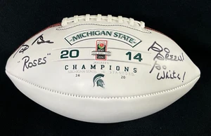 George Blaha Signed Inscribed Michigan State 2014 Rose Bowl Football JSA COA - Picture 1 of 3