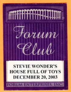 20/12/03 BIGLIETTO CONCERTO STEVIE WONDER/PASS AT LA FORUM - Foto 1 di 1