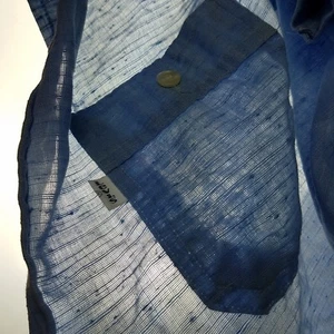 70s Vintage Levis ☆ SUPER THIN ☆ Chambray Hippie Blue Work Chore Shirt Large - Picture 1 of 7
