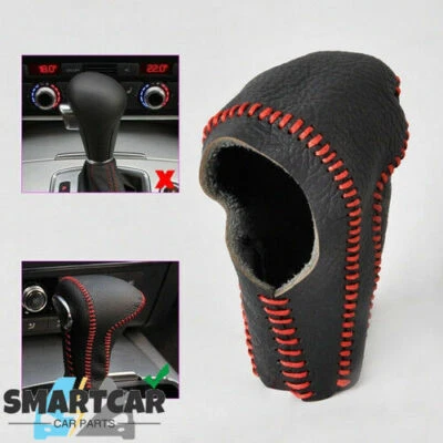 Genuine Leather Gear Shift Knob Cover AT for Audi Q7 Q5 A5 A4 A7 2009-2015 Foto 1 de 4
