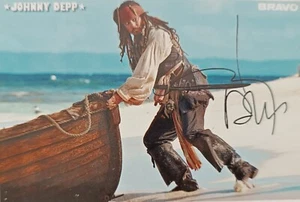 JOHNNY DEPP - Autogrammkarte 10x7cm - RARE Autograph Trading Card BRAVO Magazine - Picture 1 of 1