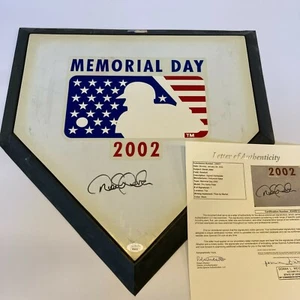 Derek Jeter Signed 2002 Memorial Day Game Model Home Plate With JSA COA - Picture 1 of 9