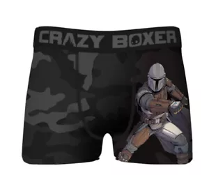 CALZONCILLOS CRAZY BOXER THE MANDALORIAN ""STAR WARS"", ROPA INTERIOR PARA HOMBRE XLARGE NUEVOS CON ETIQUETAS - Imagen 1 de 2