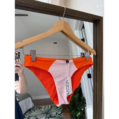 Новый Vero Moda плавать краткое дно размер S оранжевый розовый Colorblock путешествий - Изображение 1 из 4