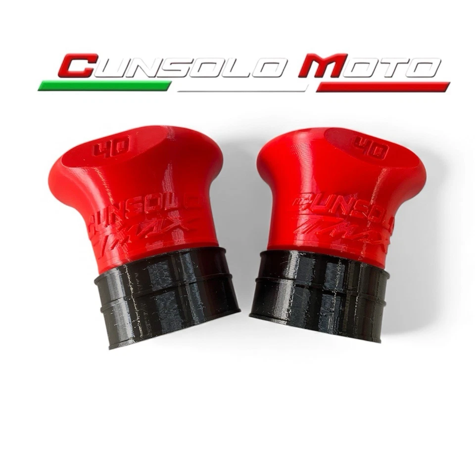 Kit Cornetti aspirazione D.40 ROSSO Cunsolo YAMAHA TMAX 530 2012-16 cassa filtro - Immagine 1 di 3