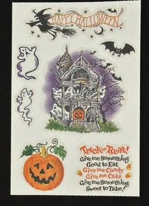 VTG 2003 PSX "HAPPY HALLOWEEN' ~ Beautiful Sticker Sheet Rare /HTF ~ GHOSTS~Bats - Picture 1 of 2