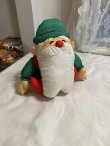 Department 56 Papá Noel Navidad Nylon Peluche Juguete Decoración Vacacional 9” De Colección - Imagen 1 de 10