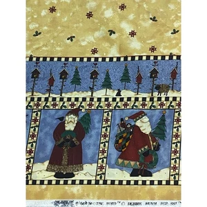 DEBBIE MUMM Vintage Country Christmas Cotton Fabric BTHY Mumms The Word OOP - Picture 1 of 2