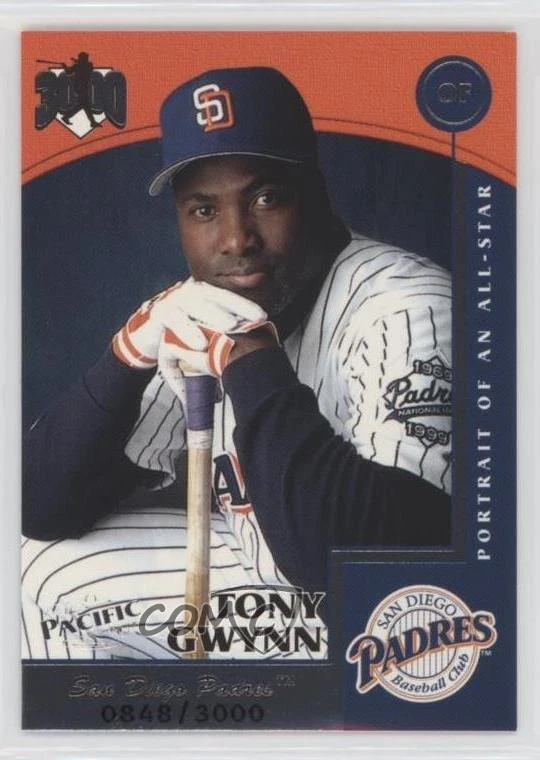 1999 Pacific Omega Hit Machine 3000 /3000 Tony Gwynn #7 HOF - Image 1 of 2