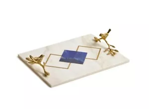 Maitland Smith Lapis Sparrow Tray - Elegant Serving Tray with Lapis Stone - Blue - Picture 1 of 14