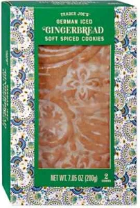 Trader Joe's 7,05 oz German Iced GINGERBREAD Soft Spiced 2-Cookies * BB 5/2025 * - Bild 1 von 1