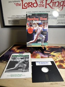 Sporting News Baseball Commodore 64 Apple II Complete Vintage 1988 Very Good - Picture 1 of 7