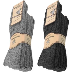 Warme Wintersocken aus 100% Schafwolle Plüschsohle, atmungsaktiv, geruchshemmend - Bild 1 von 17