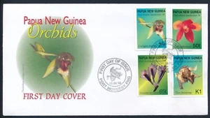 1998 PAPUA NEW GUINEA FIRST DAY COVER ORCHIDS FDC - Picture 1 of 2