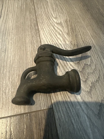 Rare HTF Antique Brass Spigot Valve Faucet Tap Cover