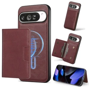 Magnetic Detachable PU Leather Wallet PhoneCase For Google Pixel 9 Pro XL/9Pro/8 - Picture 1 of 45