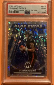 Desmond Ridder RC 2022 Mosaic Blue Chips No Huddle Silver Prizm #BC2  PSA 9 - Picture 1 of 1