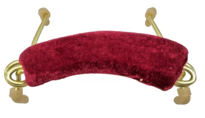 Spalliera Fissa per Violino da 1/2 Elegante Rosso e Dorata in Metallo e Tessuto - Immagine 1 di 4