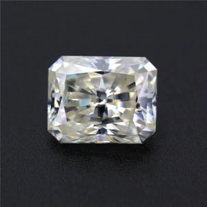 Piedra moissanita de corte radiante 3x5 ~ 10x12 mm blanca color GH VVS1 con certificado - Imagen 1 de 8