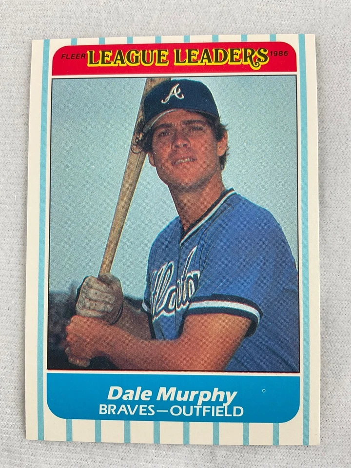 1986 Fleer Major League Leaders Card#27-Dale Murphy, Atlanta Braves - Image 1 of 1