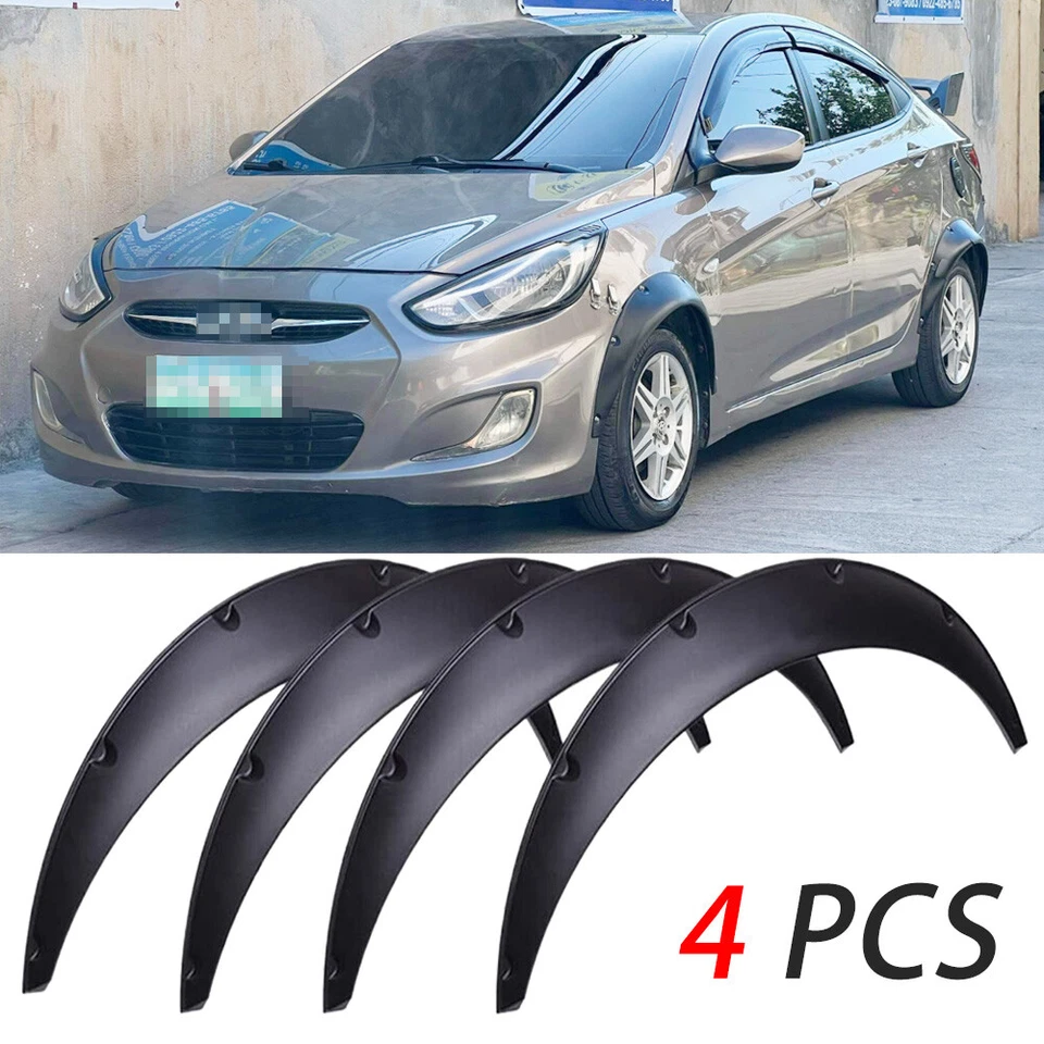 4 piezas 900 mm 4,5" guardabarros llamaradas arcos de rueda extra anchos para Hyundai Accent GL GLS Foto 1 de 4