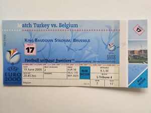 Ticket #17 EURO 2000 Turkey Belgium EM european championship