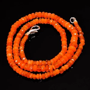 52,4 quilates naranja fuego ópalo etíope Rondelle facetado cuentas collar 17"... - Imagen 1 de 3