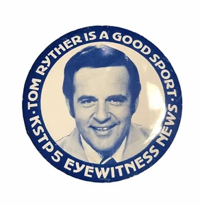 Tom Ryther Vintage 70’s Pin Back Button Sports News 2 1/4" St Paul Minnesota MN - Picture 1 of 5