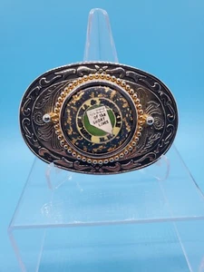 Vintage Virginia And Truckee Railroad Belt Buckle Enameled Logo. - Picture 1 of 3