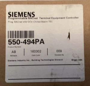 Siemens 550-494PA BACnet ProgrammableTerminal Equipment Controller - Picture 1 of 3