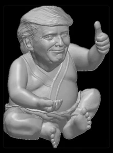 ☮️Donald Trump 🕉️Estatua de Buda 6 pulgadas de alto impresión 3D - Imagen 1 de 5