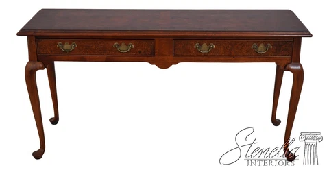 60953EC: HEKMAN Walnut George III 2 Drawer Console Sofa Table Cover
