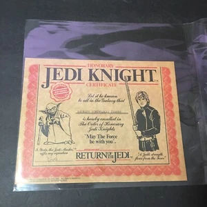 Certificate Vintage 1983 Star Wars Return of the Jedi Yoda & Luke Underoos Rare - Picture 1 of 6