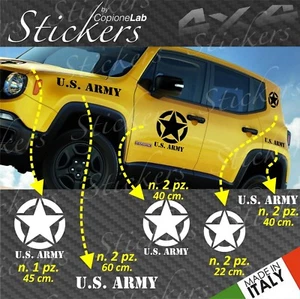 Set 9 Adhesivos Sticker Renegade Estrella US Army Capó Puerta Pilar - Imagen 1 de 1