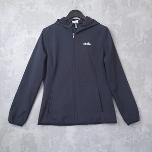 Ellesse Jacket Womens Size 14 Black Soft Shell Hooded Long Sleeve Full Zip - Picture 1 of 10