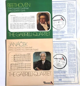 Gabrieli Quartet Janacek Beethoven String Quartets Decca Stereo Vinyl LPs NM - Picture 1 of 9