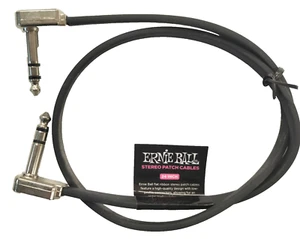 Ernie Ball Patch Pedale Cavo pedaliera da 60.96cm Piatto Nero Jack Angolato 6410 - Imagen 1 de 6