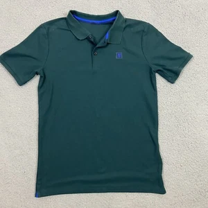 Roger Federer Nike Polo Shirt Kids XL Green Logo Pique Knit Youth Tennis - Picture 1 of 11