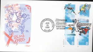FDC 1999 - Scott # 3321-24 - Deportes extremos - Bloque de 4 - Artmaster - Imagen 1 de 1