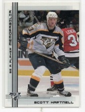 2000-01 BE A PLAYER MEMORABILIA SCOTT HARTNELL ROOKIE CARD #452