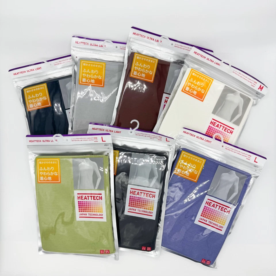 UNIQLO HEATTECH Ultra Light Turtleneck T-Shirt Long-Sleeve XS-3XL 8color Japan - Image 1 of 1