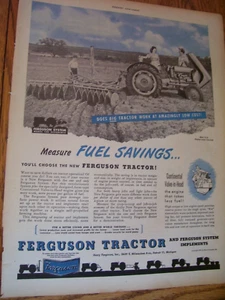 DE COLECCIÓN HARRY FERGUSON INC PUBLICIDAD - MODELO A -20 TRACTOR - 1949 - Imagen 1 de 2